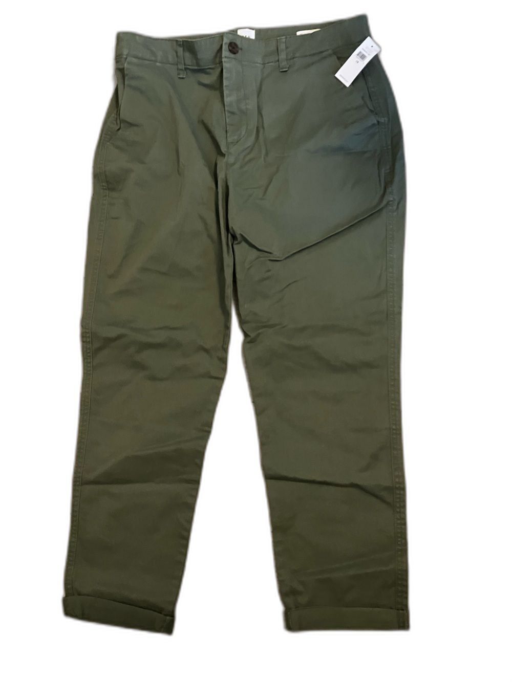 GAP Olive Green size 10 Girlfriend Khakis Cropped Chino Pants New